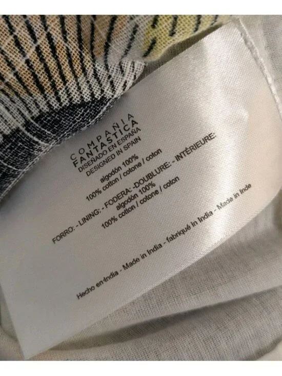 Compania Fantastica Size Small Shirt Dress 100% Cotton - Picture 5 of 6